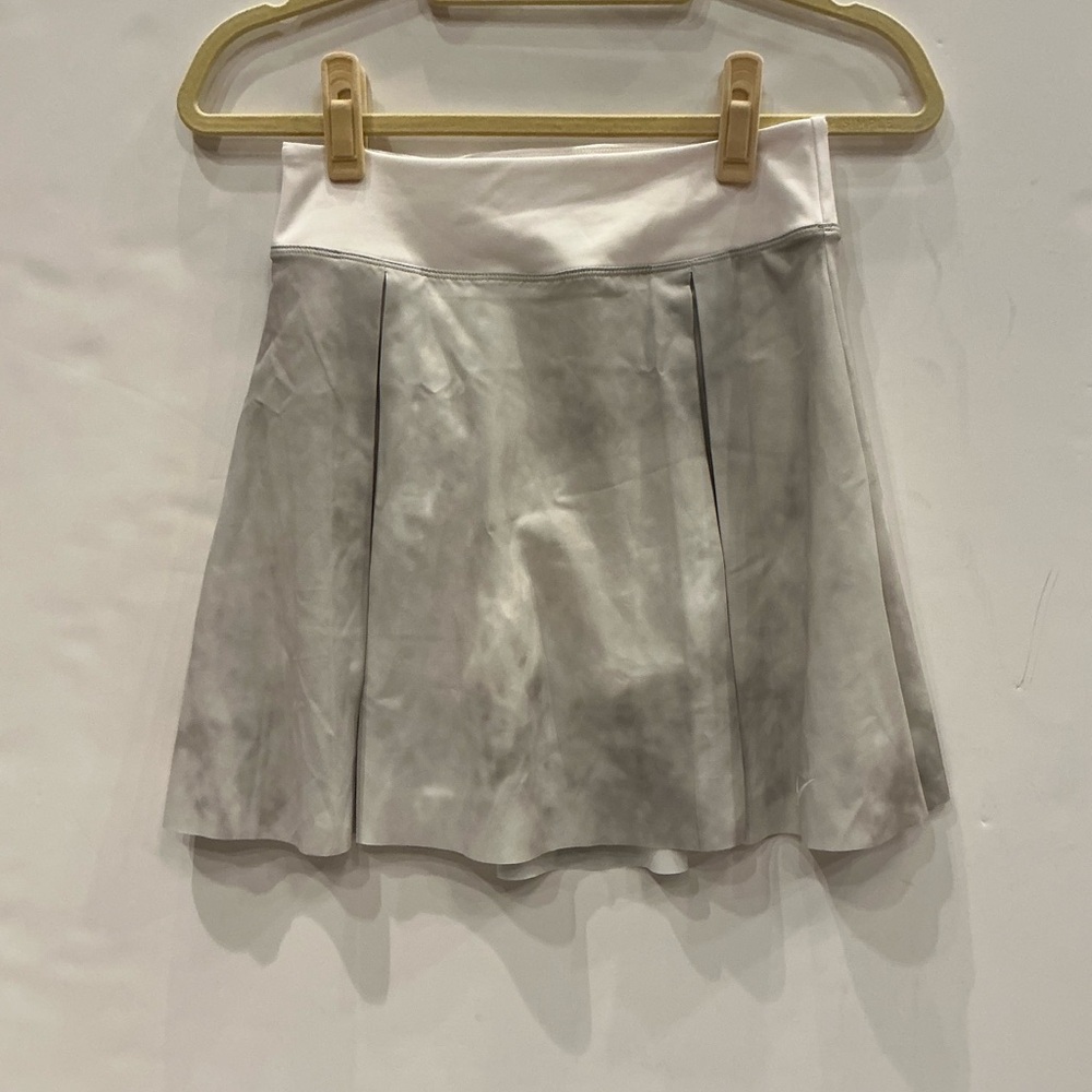 Nike Silver Pleated Skater Mini Skirt